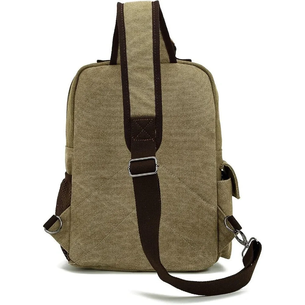 Canvas Messenger Bag Small Crossbody Shoulder Bag Casual Storage for Daily Use
